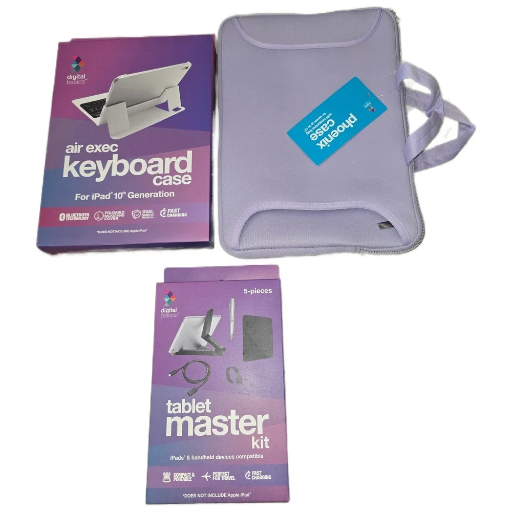 Digital Basics Air Exec Keyboard Case iPad 10th Gen Tablet Master Kit Sleeve Set